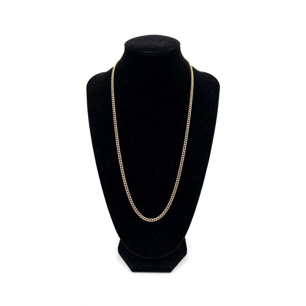 Monet Gold Tone Curb Link Chain Necklace